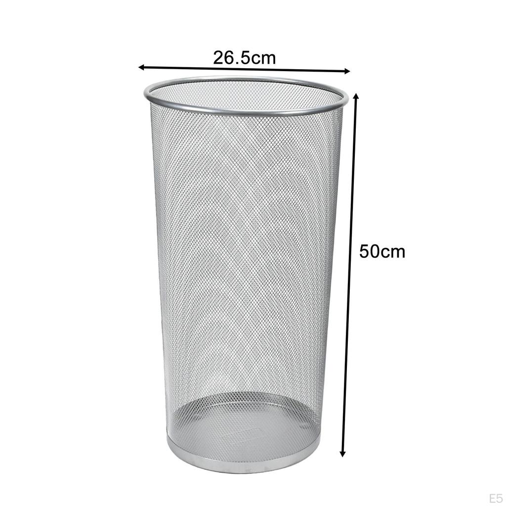 Porte-parapluie Rond En Métal - Noir - Hauteur 40.5 Cm - Diamètre 23 Cm