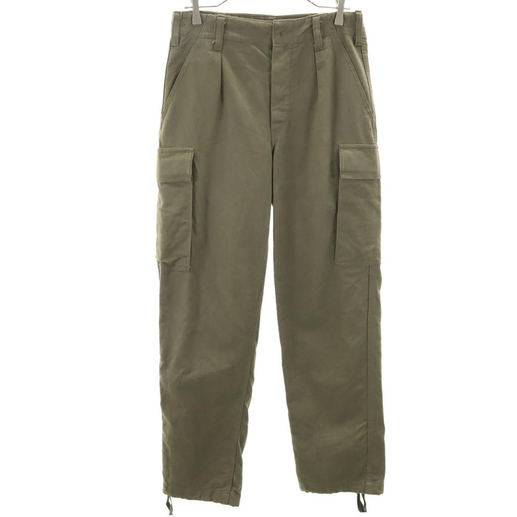 GERMAN MILITARY 90s Old Cargo Pants 6 Khaki Military Men's Used