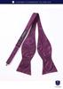 [HISDERN] Men's Bow Tie, Purple, Solid Color, Hand-Tie, with Pocket Square Set, Paisley Pattern, Perfect for Weddings, Receptions, Entrance