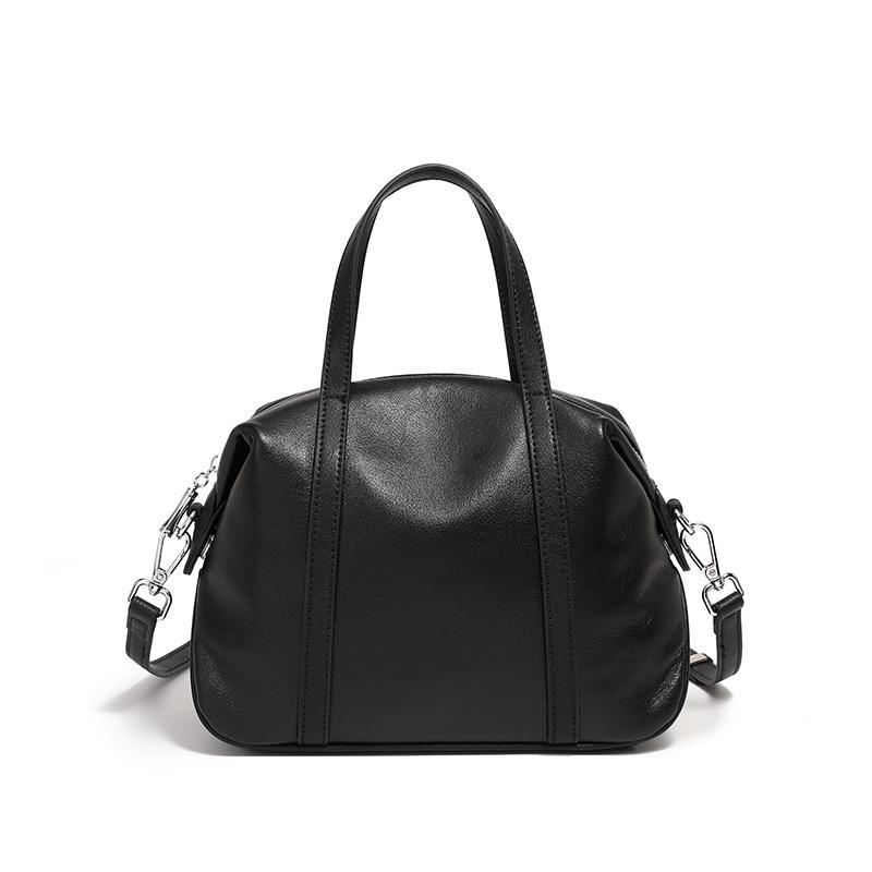 New Spring and Summer High End Niche Leather One Shoulder Boston Pillow Bag Handheld Crossbody Bag