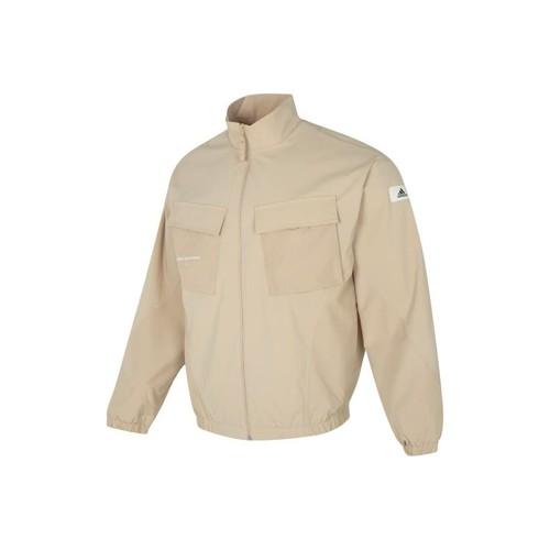 

adidas Solid Color Stand Collar Long Sleeve Outdoor Work Jacket Men s Khaki XL хаки