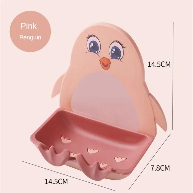 Pinguin Seifenbox Saugknopf Wandmontage Niedlich Ablauf Toilette Kein Bohren Regal Seifenbox Wolke Haken Seifenbox Hund Seifenregal