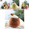 Adorable Plush Apple Fruit Milk Tea Cup Keychain Soft Short Plush Toy Gift