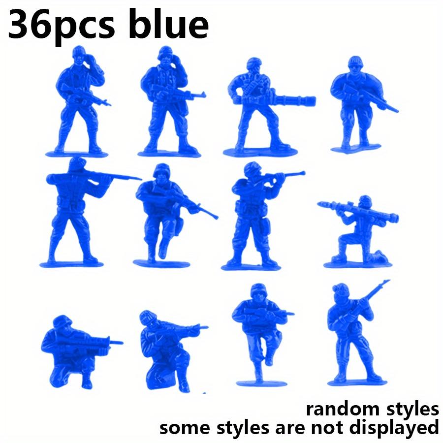 36pcs Miniature Plastic Soldier Models - 1.96 Inch Multicolor Military Figures for Party Decor, Birthday Gifts, Collectibles JXB