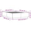 Bed Frame Black 135x190 cm Engineered Wood