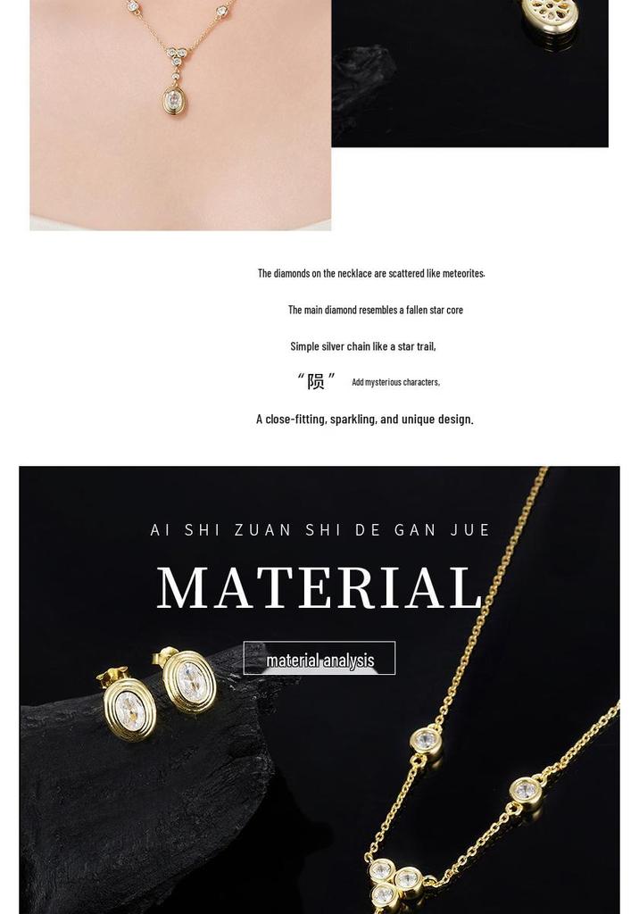 Elegant 925 Silver Clavicle Chain: High-End Moissanite Necklace, Non-Fading, Hot-Selling Women's Jewelry