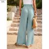 DX~~ Independent Station Casual Pants Women's Summer Loose Casual Wide Leg Solid Color Trousers