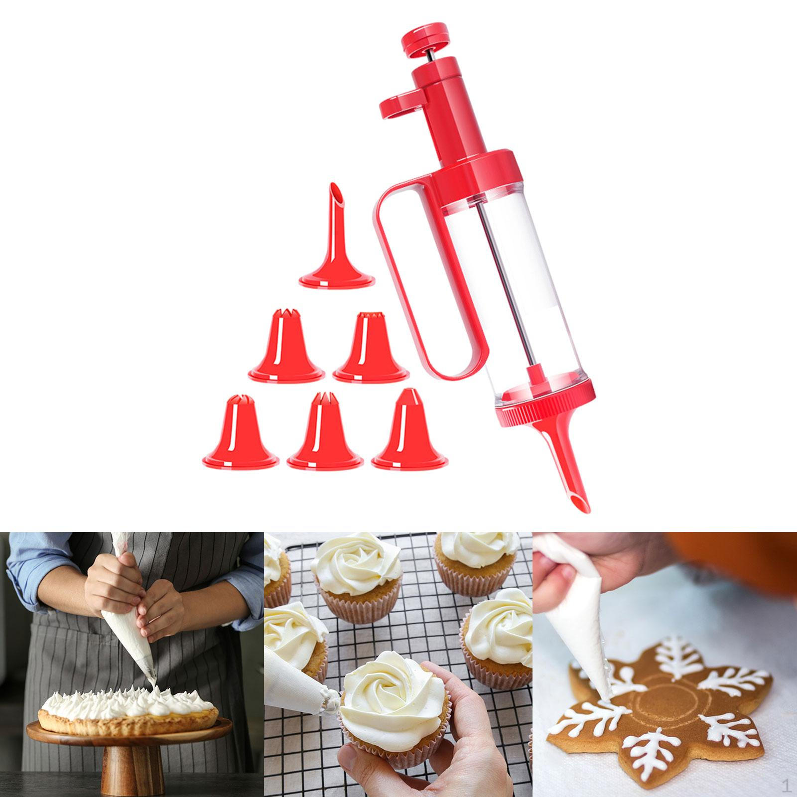 

Baking Delight Set: Cookie Press And Cake Decorating Essentials червоний