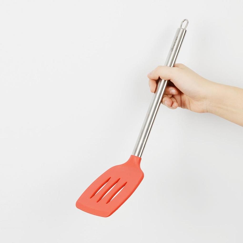 Vivid Stainless Steel Handle Silicone Cooking Utensils Set of 4