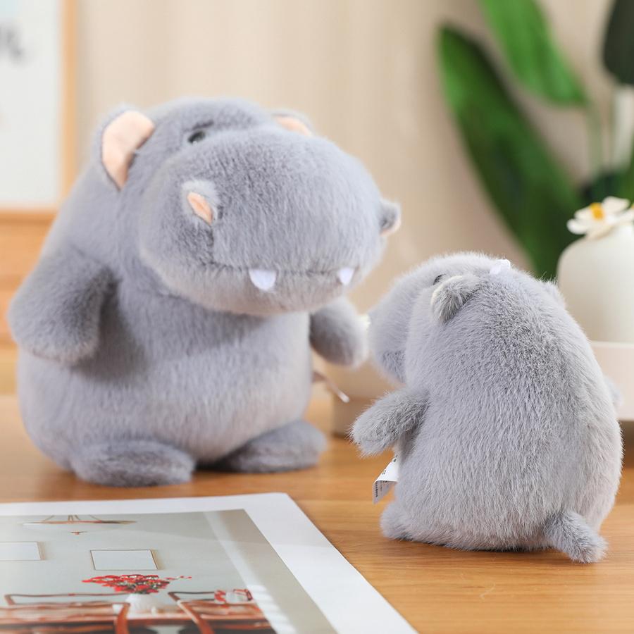 New Simulation Hippo Plush Toy Soft Stuffed Cartoon Hippopotamus Animal Doll Home Decoration Baby Kids Birthday Christmas Gifts