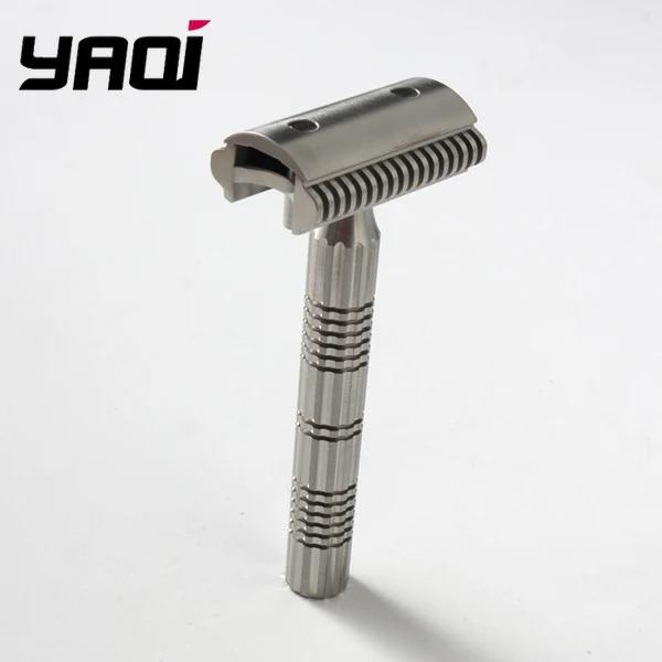 

YAQI Raw Color Version Bohemia 316 Stainless Steel Adjustable Baseplate Men Safety Beard Razor - Classic Shaving Tool