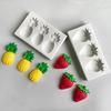 2pcs Pineapple & Strawberry Silicone Molds for Candles, Aromatherapy, Clay & Resin Crafts