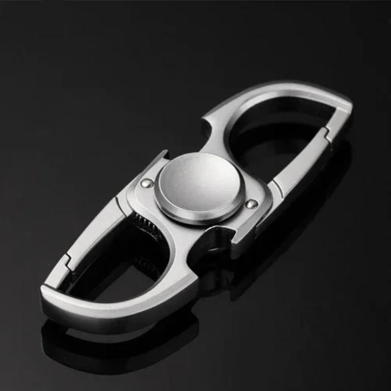 Multifunktionales EDC-Spielzeug zum Stressabbau, Schlüsselanhänger, Fidget Spinner, Flaschenöffner aus Legierung, Metallfinger, cooles Geschenk für Erwachsene und Kinder