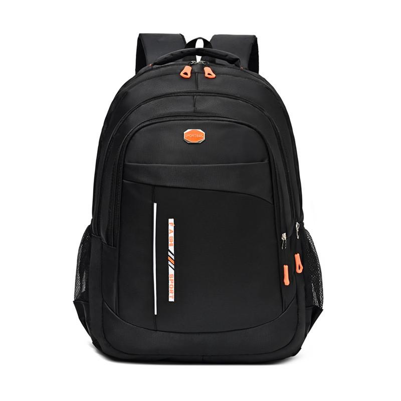 Oxford Cloth Unisex Travel Backpack With Letter Stripe Pattern For Commuting And School Use