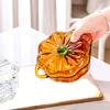 Pumpkins Glass Storage Jar with Lid,Candy & Cookie Jar,Jewelry Box,Buffet & Biscuit Containers Decorative Candy Dish