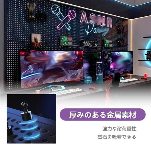 MBBTAG Steel Perforated Pegboard with Magnetic Compatible, Wall-Mountable, 150kg Weight Capacity, Tool Storage, DIY Decor, Kitchen, Office, Bathroom,