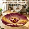 Round Rug Custom NameAS Roma Pattern Non Slip Carpet Home Floor Decor