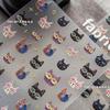 Y2K Cute Shiny Cat Nail Stickers, Colorful Glitter Kitten Designs, Waterproof Nail Decals, DIY Nail Art Decorations