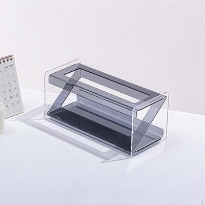 Fernbedienungshalter Schreibtisch Aufbewahrungsbox Acryl Schreibtisch Organizer, TV-Ablage für Heimtischplatte