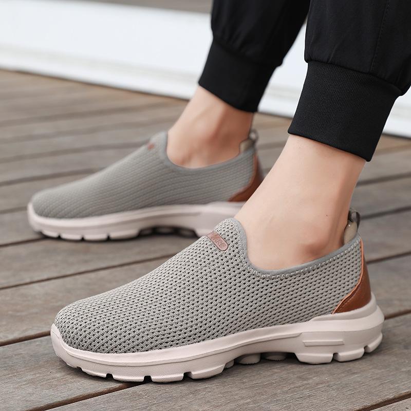 Large size summer breathable mesh shoes ultra-light soft sole British simple men's outdoor versatile casual shoes