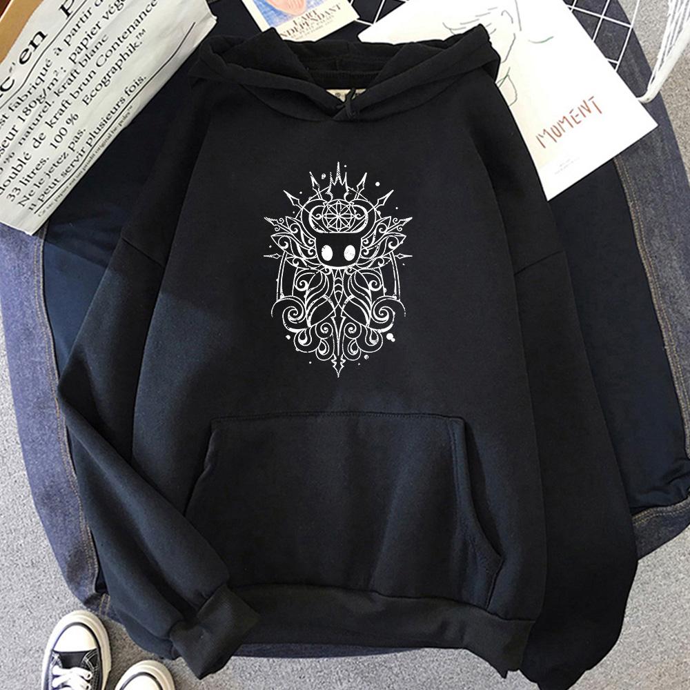 Hollow Knight Creative Graphic Sweatshirt Men Popular Game Character Print Clothes Fall Unisex Casual Hoodie Slight Strech Tops