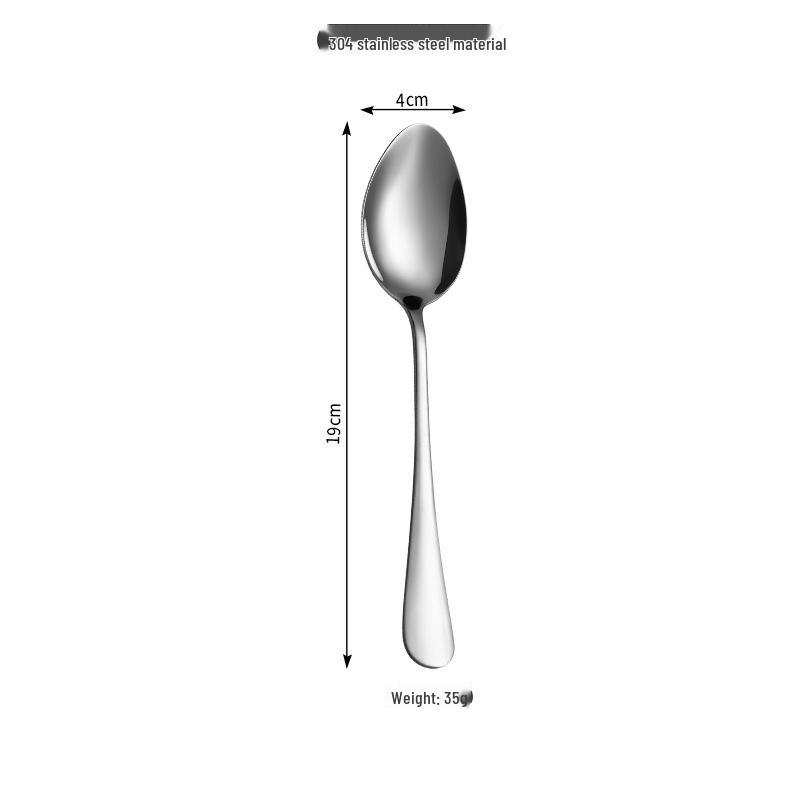 Korean Long Handle Stainless Steel Dinner Spoon