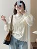 2026 Spring/Summer French Court Style Lace Half-High Collar Layering Top