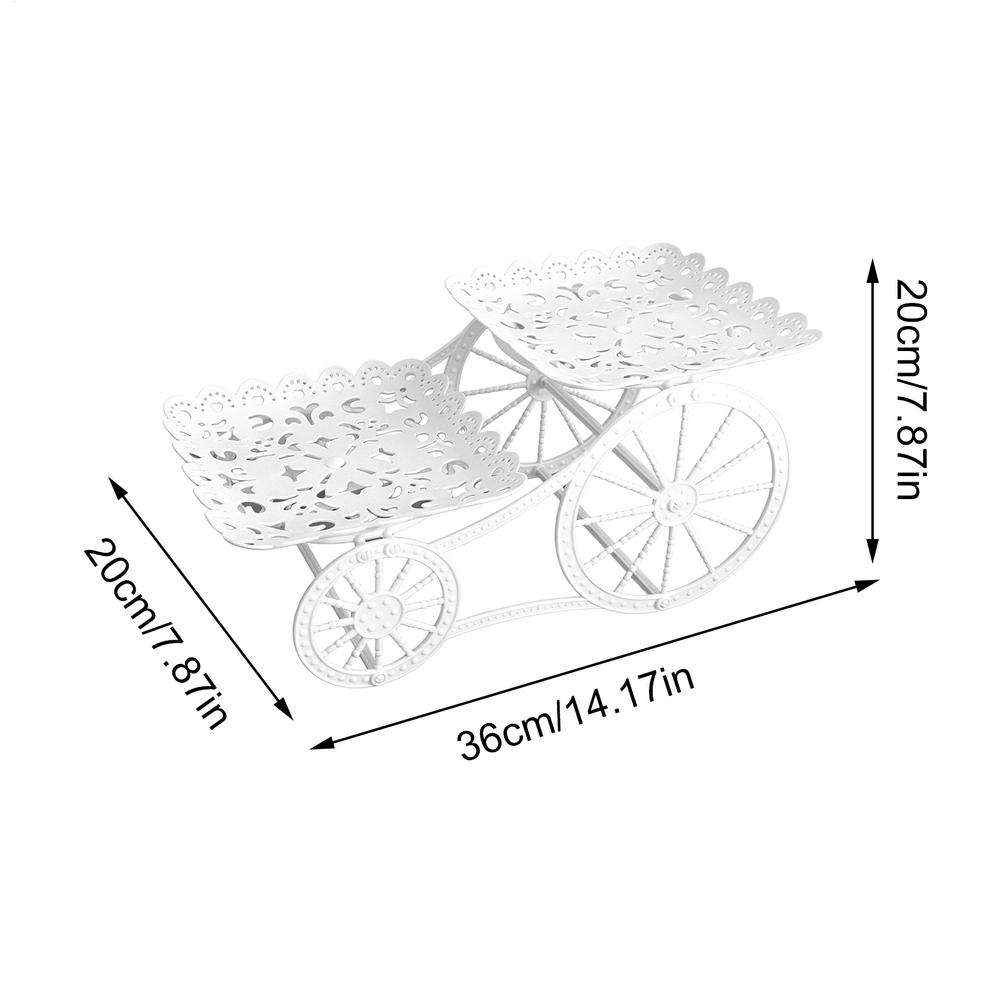 European Dessert Rack Plastic Material Party Dessert Table Decoration Food Fruit Plate White Birthday Party Beautiful Cake Stand