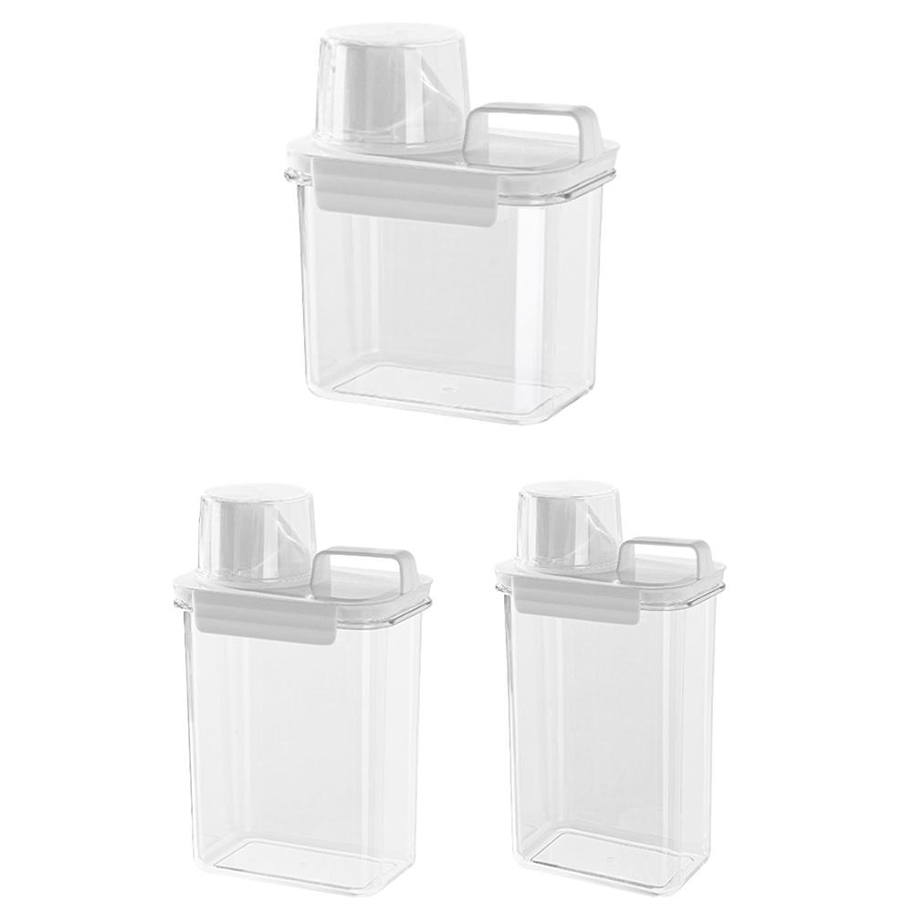 Laundry Detergent Dispenser with Measuring Cup Laundry Powder Container Scent Bead Container for Laundry Room
