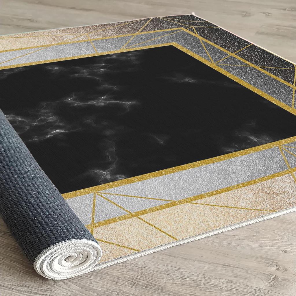 Dekorativní speciální design Moderní lemovaný mramorový vzor Omyvatelný protiskluzový koberec