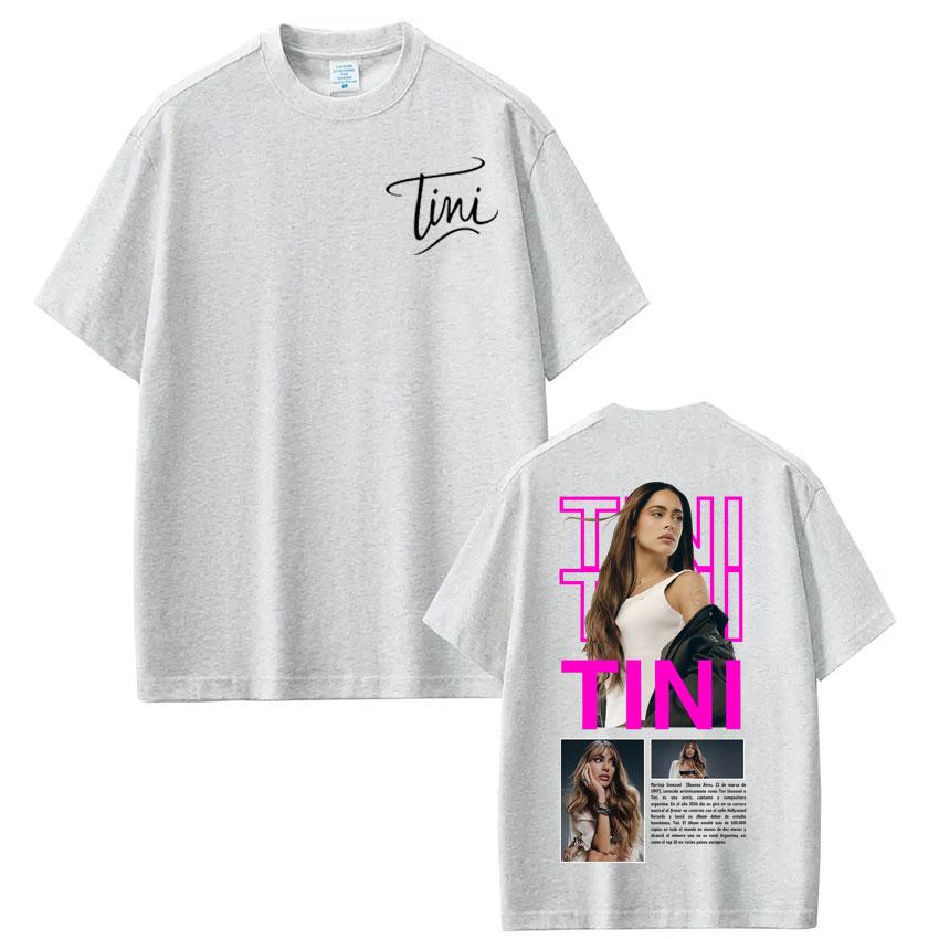 

2025 Singer TINI Album Tour Cover Tshrits Men s Hip Hop High Quality Clothing Casual Cozy Oversized 100% Pure Cotton T-shirt Y2k S