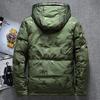 Mens Short Down Jacket Winter Outdoor Warm Hooded Coat Casual Youth Fashion