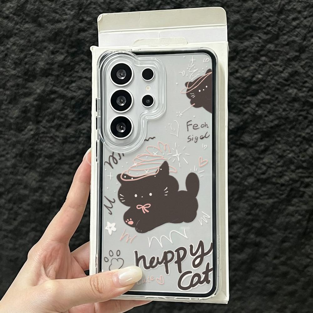 Flower Cat Phone Case For Samsung A17 A37 A16 A07 A57 A56 A53 A25 A34 A35 A55 A06 A05 S26 Ultra S25 S24 S23 TPU Shockproof Cover