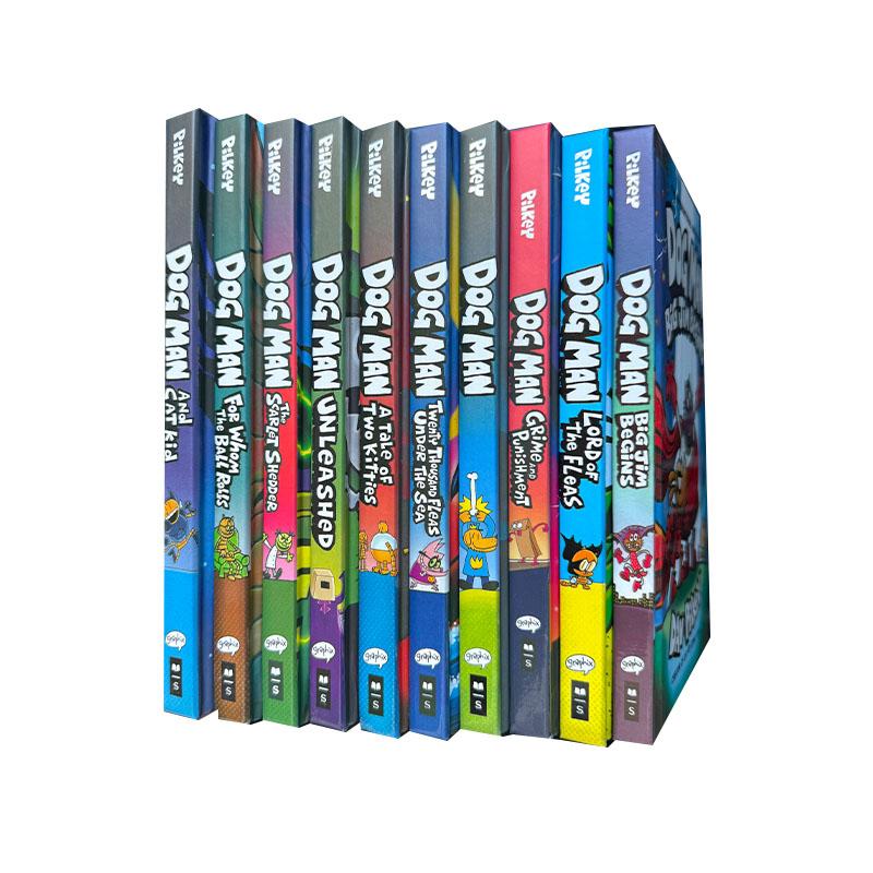 5 bøker/sett Hundemann Detektivhundens eventyr Innbundet Ny utgave Sett Bilde Engelske bøker Tegneserie