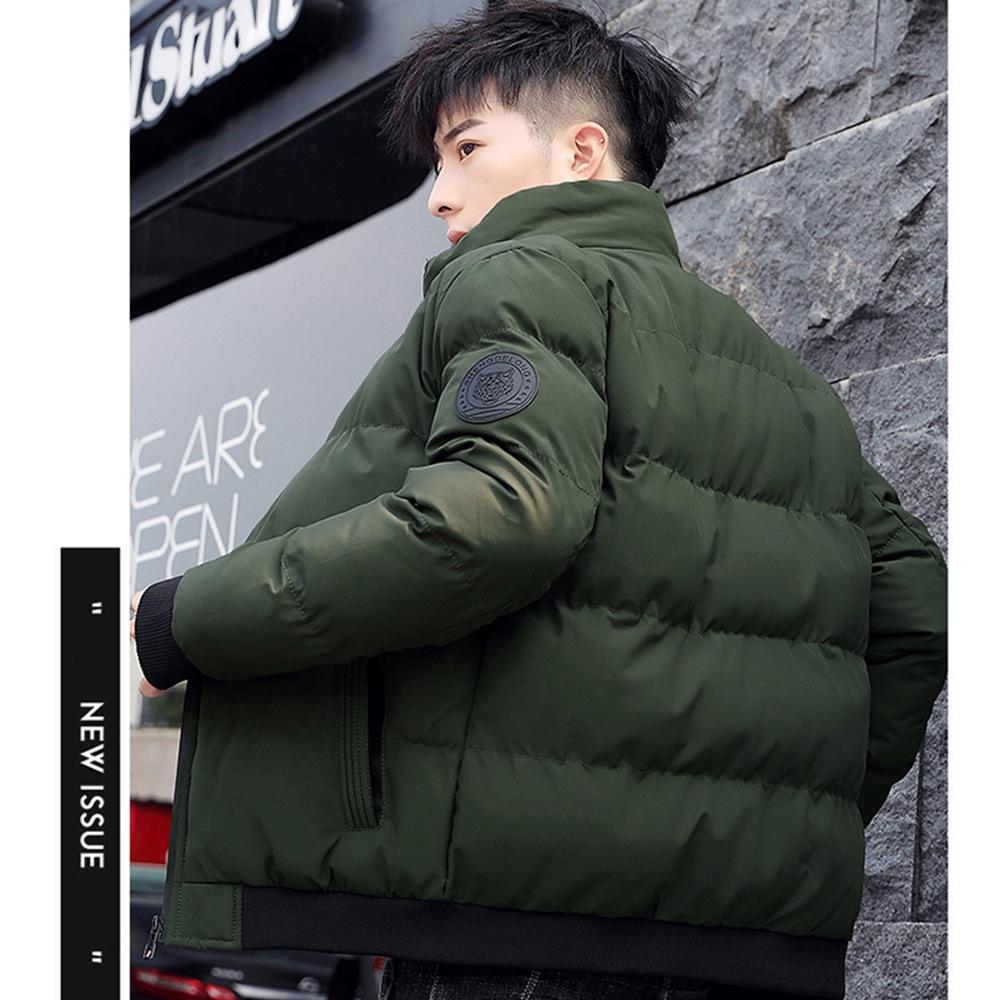 Men's Stand-Up Collar Warm Cotton Jacket - Autumn/Winter Casual Korean Style
