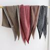 Korean Vintage Knit Solid Thick Triangle Scarf For Women Winter Warm Versatile Shawl