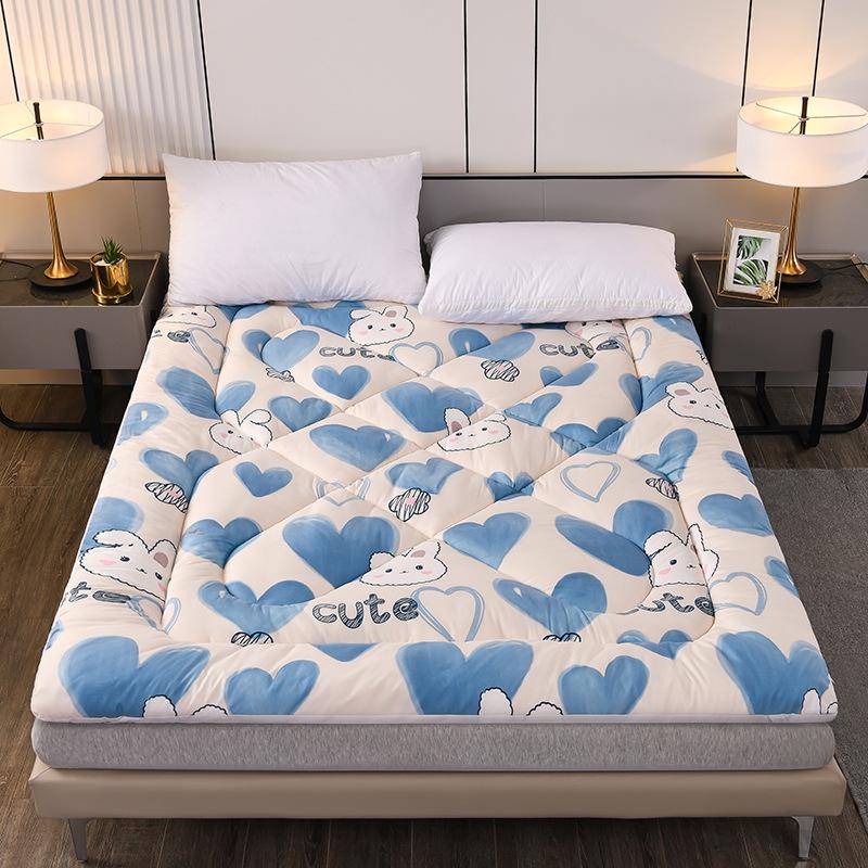 2025 Baumwoll-Matratzenauflage: Weiche, dicke, gesteppte Matratzenauflage für Einzelbetten - Ideal für Studentenwohnheime und Zuhause