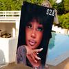 New Music Album SZA Sos Microfiber Blanket Quick Drying Beach Towels Oversized Printing Super Absorbent Pool Towel Blanket