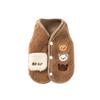 Pet Dog Cat Warm Fleece Outfit With 3D Ears Winter Coat Small Pets