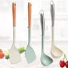 High Temp Silicone Wooden Spatula for Non-stick Pans