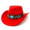 European and American Tribal Style Solid Color Cowboy Hat, Male and Female Couples Wide Brim Stage Performance Hat, Grassland Travel Essential Jazz