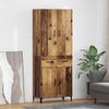 Wall Mounted Highboard Reclaimed Wood Look 27.4 x 13.4 x 70.9 in (L x W x H) Engineered Wood