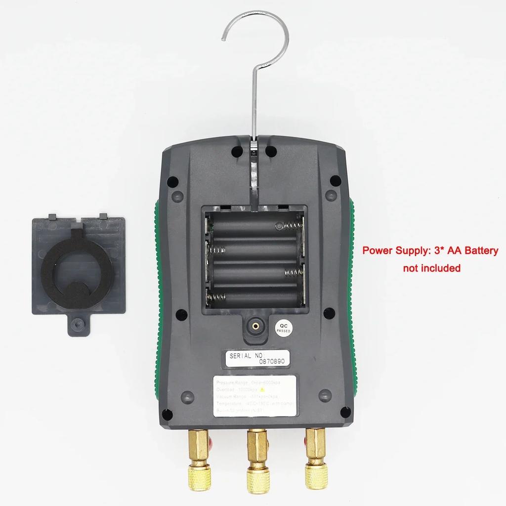 Digital refrigeration pressure gauge, air conditioning temperature detector, multi-function vacuum pressure test tool kit