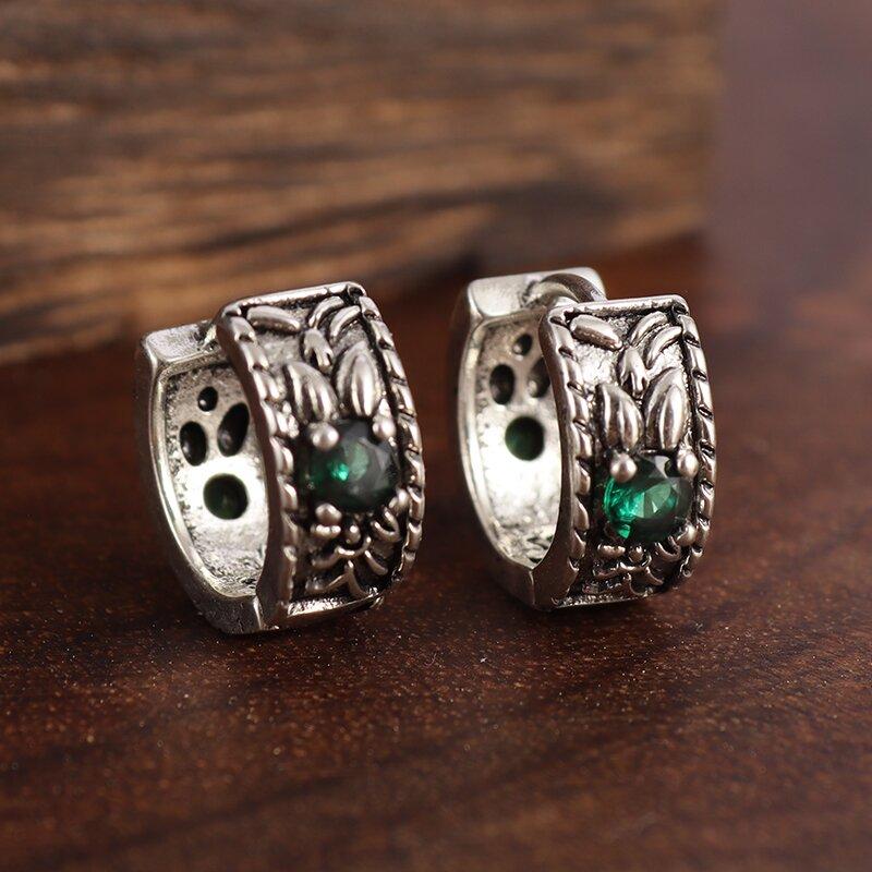 Gothic-Ohrringe mit Totenkopf, Geisterkopf, hypoallergene Ohrringe, cooler Punkrock-Trendschmuck für Herren