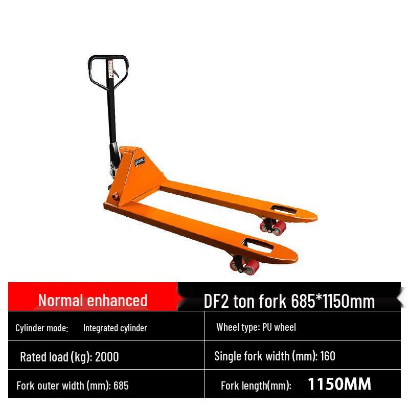 Manual Hydraulic Pallet Truck Forklift, 2/3 Ton Capacity, Warehouse Hand Pallet Mover