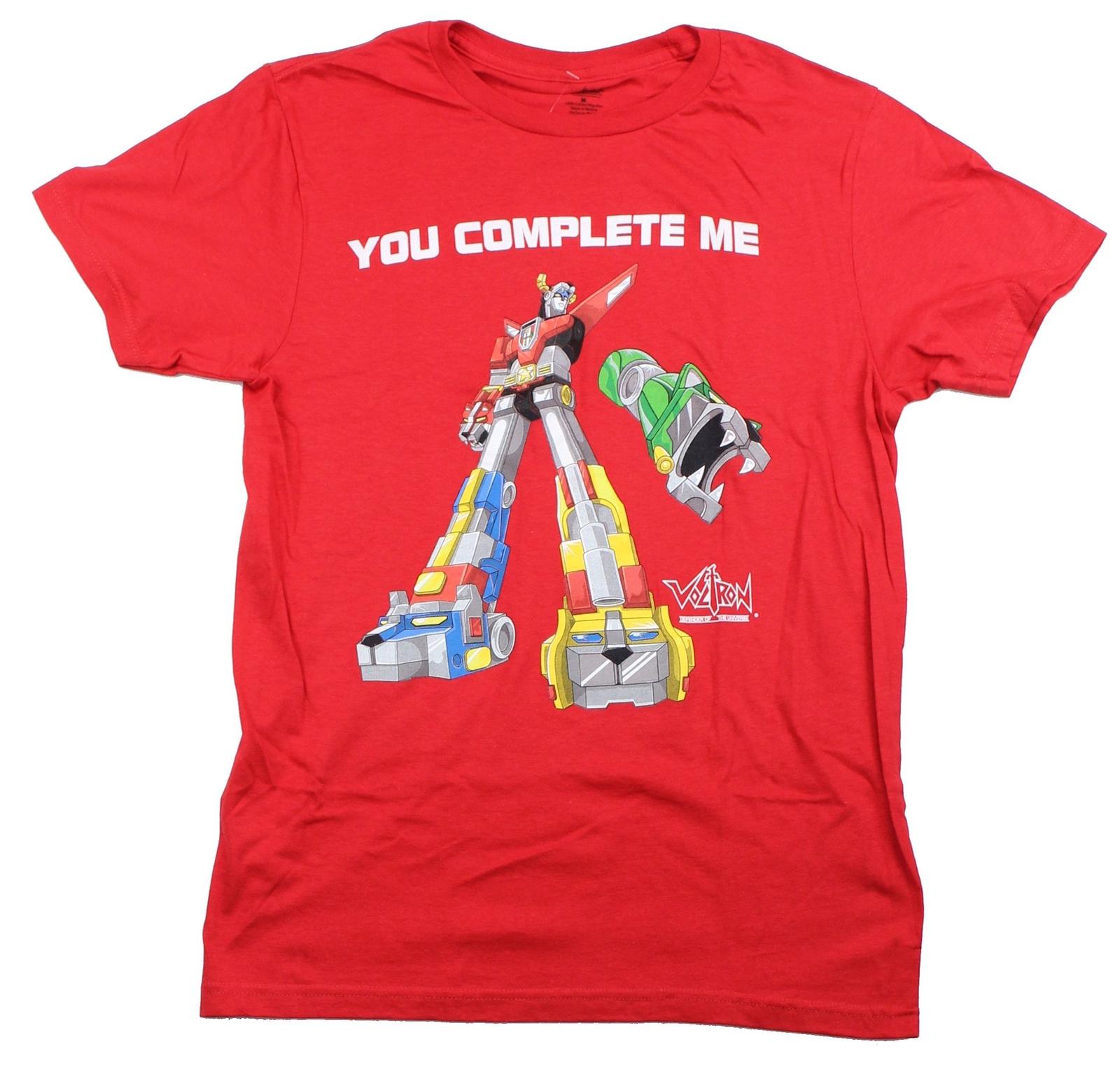 Voltron Adult New T-Shirt - You Complete Me Assembled Battle Ready M