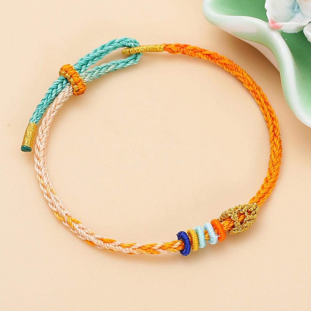 Fashion Colorful Bracelet Handmade Weaving Ethnic Style Hand Rope DIY Hand Strap Jewelry
