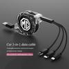 Car 3 In 1 USB Type-C Ports Fast Charger MG Logo Power Data Cable For MG HS MG4 EV Cyber X MARVEL R ZS ES5 ONE Cyberster MG3 MG5 Edw6