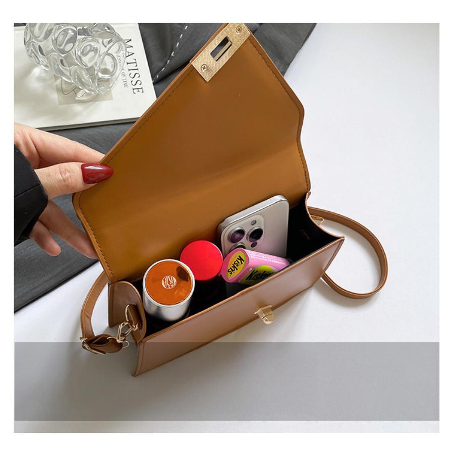 Korean Style Faux Leather Patchwork Bag for Women Stone Texture Square Shoulder Purse Casual Commuter Handbag CLE