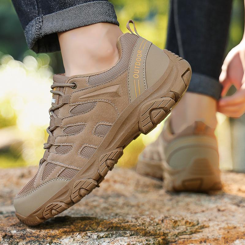 Men Hiking Shoes Outdoor Trail Trekking Mountain Sneakers Non-slip Mesh Breathable Rock Climbing Athletic Sports Shoes Big Size 39-47